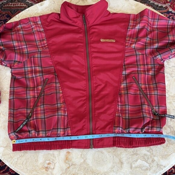 Vintage Garneau Plaid Windbreaker Bomber Jacket - Picture 6 of 6
